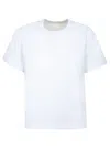 Sacai Basic Crewneck T-shirt With Zip Detail In White