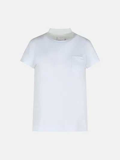 Sacai White Cotton T-shirt
