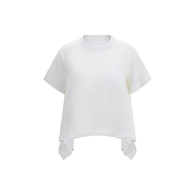 Sacai White Cotton T-shirt