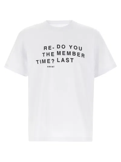 Sacai White Flocked T-shirt