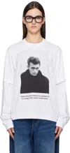 Sacai White James Dean Long Sleeve T-shirt In 101 White