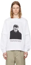 Sacai White 'james Dean' L/s T-shirt In 101 White