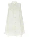 Sacai Mini Chemisier Dress Dresses White In White