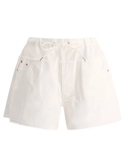 Sacai White Nylon Insert Shorts For Women