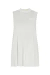 Sacai Panelled Mini Dress With Rear Satin Ruffled