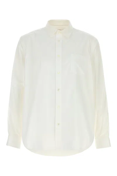 Sacai Poplin And Oxford Shirt Long Sleeves In White