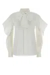 Sacai Off White Regular Solid Shirt In White