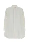 Sacai White Oversized Solid Shirt In White