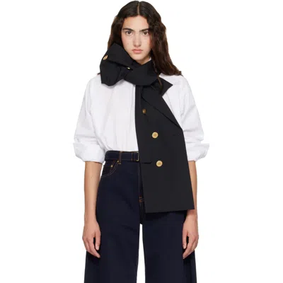 Sacai White Poplin X Suiting Shirt In Black