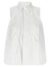 Sacai White Sleeveless Shirt In White