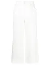 Sacai White Wide Leg Flared Jeans In White
