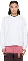Sacai White Wtaps Edition Print Pullover Sweatshirt In 101 White