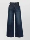 Sacai Belted Mid Rise Denim Wide Jeans