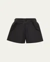 Sacai Wide-leg Hybrid Suiting Shorts In Black