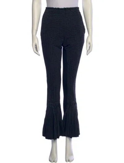 Pre-owned Sacai Wide Leg Pants In Black