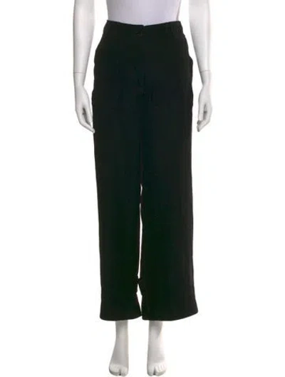 Pre-owned Sacai Wide Leg Pants In Black