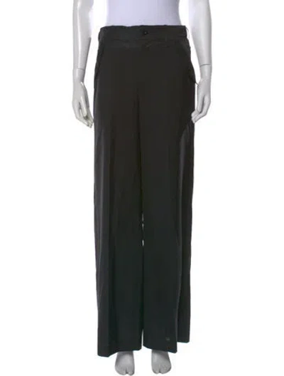 Pre-owned Sacai Wide Leg Pants In Black