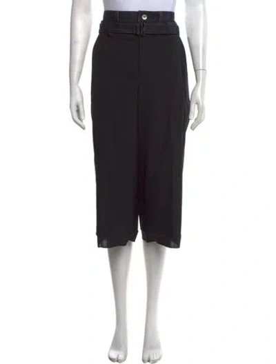 Pre-owned Sacai Wide Leg Pants In Black