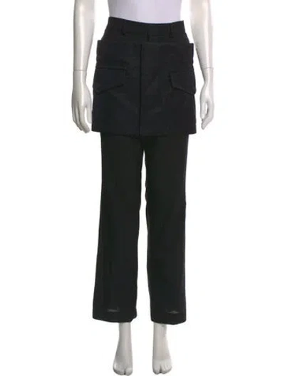 Pre-owned Sacai Wide Leg Pants In Black