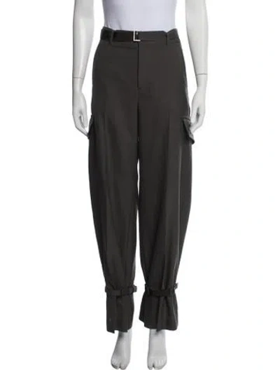 Pre-owned Sacai Wide Leg Pants In Grey
