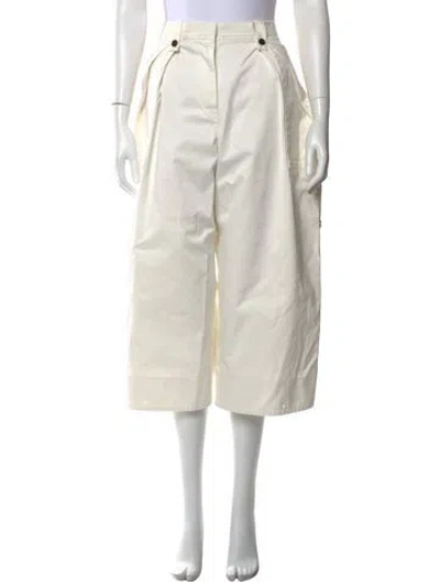Pre-owned Sacai Wide Leg Pants In Neutrals