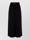 Sacai Wide-leg Wool Trousers With Belted Waist