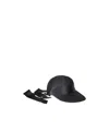 Shop Sacai Wide Ribbon Hat In Black