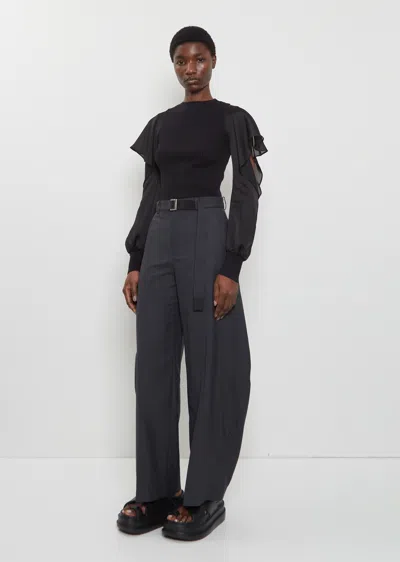 Sacai Wide Suiting Pants In Gray