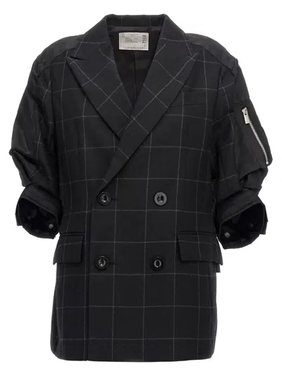 Sacai Coats & Jackets In Black