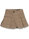 SACAI WINDOWPANE-PRINT SHORTS