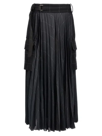 Sacai Women's Cable Knit Zippered Cardigan In Off White