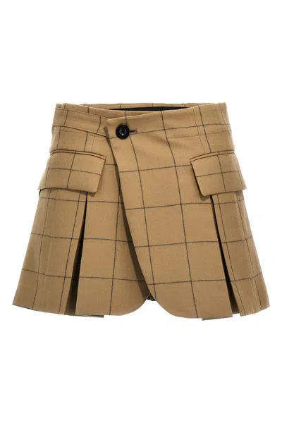 SACAI SACAI 'WINDOWPANE' SKORT