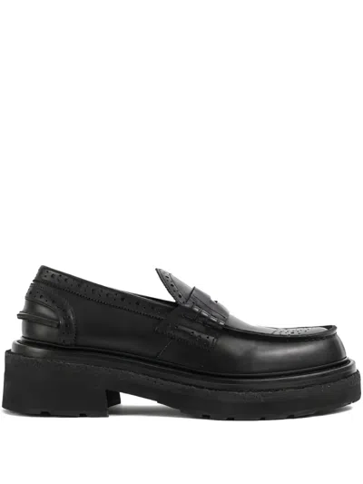 Sacai Wingtip Loafers In Black