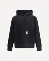 Sacai X Carhartt Wip Logo Patch Hooded Sweatshirt In Black
