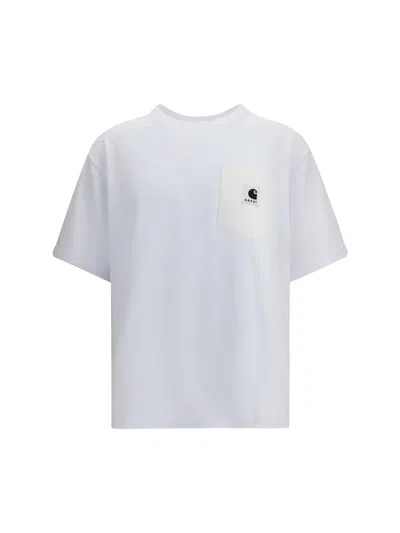 SACAI WIP COTTON JERSEY T-SHIRT BY SACAI X CARHARTT