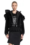 Sacai Teddy Cropped Bomber In Black