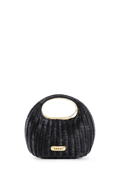 SACAI RATTAN ROUND BAG