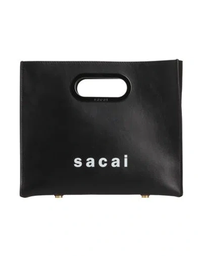 Sacai Woman Handbag Black Size - Leather