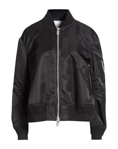 Sacai Woman Jacket Black Size 2 Nylon