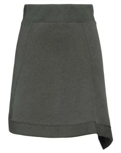 Sacai Woman Mini Skirt Military Green Size 1 Cotton, Polyester