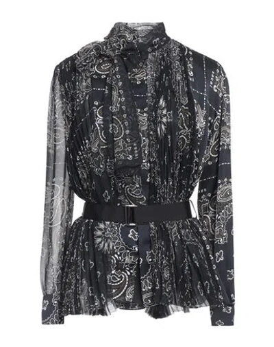 Sacai Woman Shirt Lead Size 2 Polyester In Grey
