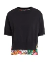Sacai Woman Sweater Black Size 2 Cotton, Polyester