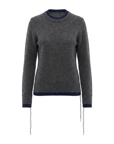 Sacai Woman Sweater Grey Size 1 Mohair Wool, Nylon, Wool In Gray