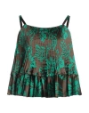 Sacai Woman Top Dark Brown Size 1 Polyester In Brown