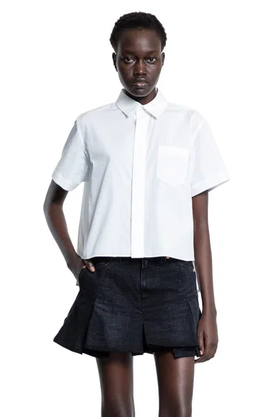 Sacai Woman White Shirts