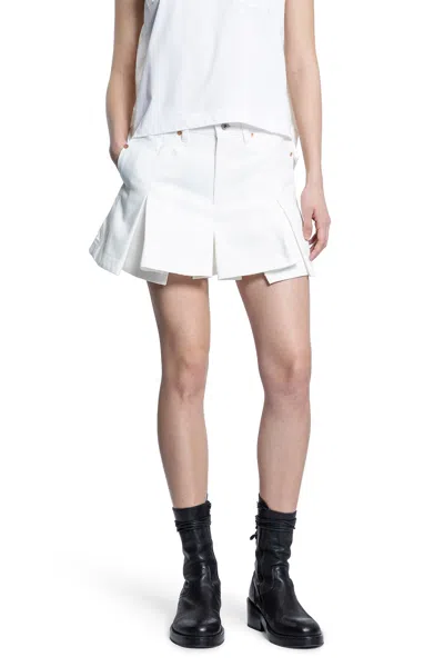 Sacai Woman White Shorts