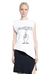 Sacai Tank Tops In White