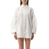 Sacai Women's Balloon Sleeve Shirt Dress In Off White
