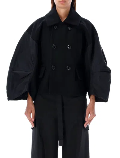 SACAI WOMEN'S BALOON SLEEVE SHORT COAT