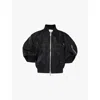 Sacai Black Puff Sleeve Bomber Jacket In Black